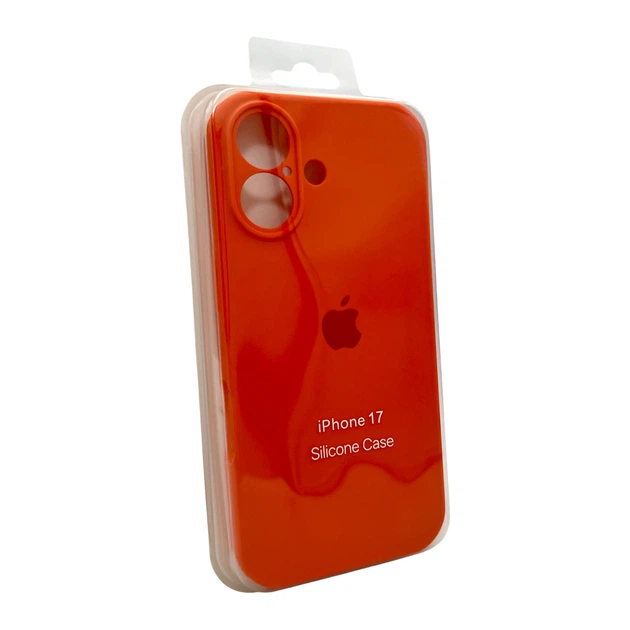 Защитный чехол-накладка Silicone Full Case AA Camera Protect для Apple iPhone 17 Orange (FullAAi17-52) - изображение 3