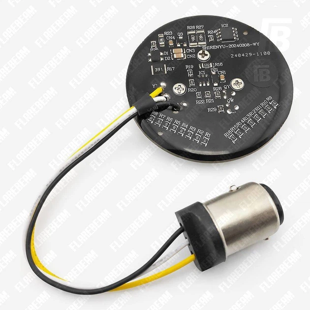 Фонари 2IN-07 для мотоциклов Harley-Davidson светодиодные (LED) Ø2 дюйма 2 шт. (белый + оранжевый) - изображение 2