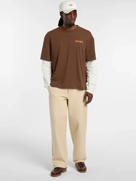 Longsleeve męski Dickies DK0A88JF0TB1 L Brązowy (800070354605) - obraz 3