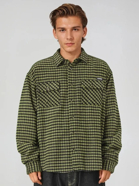 Koszula męska w kratę XLARGE 201253014001-10 S Zielona (800070350316) - obraz 1