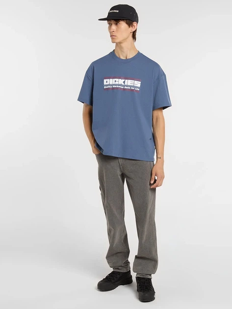 Koszulka męska bawełniana Dickies DK0A88JGRI21 S Niebieska (800070354607) - obraz 3