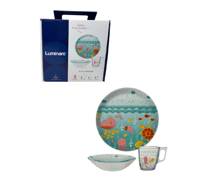 Набор детской посуды Luminarc Fin friends из стекла 3 предмета (X3062) - изображение 2