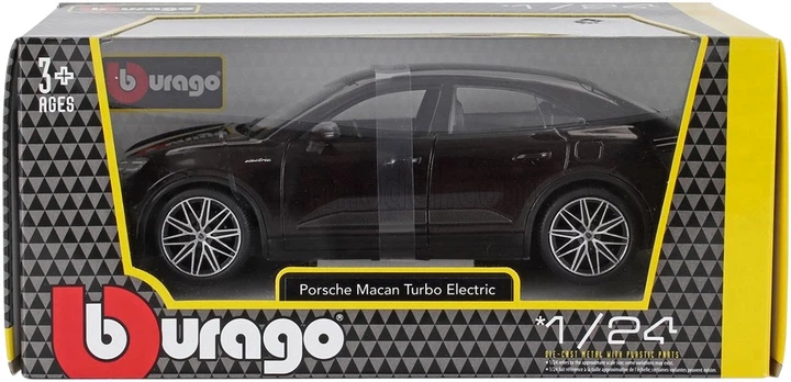 Автомодель Bburago Porsche Macan 4 Electric 1:24 Чорна (18-21114) (4893993211142) - зображення 5