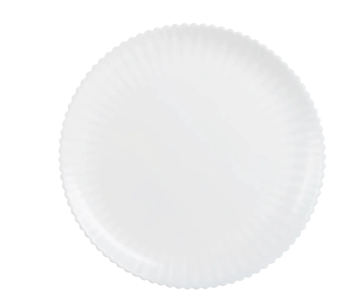 Белая рифлёная тарелка Luminarc Bloom White из стеклокерамики 250 мм (X2231) - изображение 2