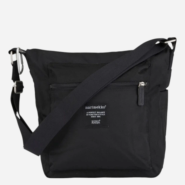 Сумка крос-боді через плече жіноча тканинна маленька Marimekko 92520999 Чорна (800070313316) - зображення 1