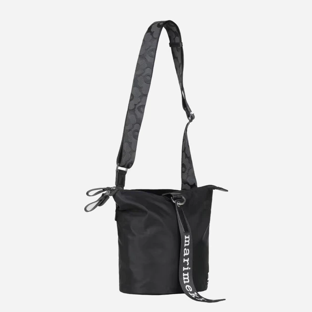 Сумка крос-боді через плече жіноча тканинна середня Marimekko 91923009 Чорна (800070298475) - зображення 4