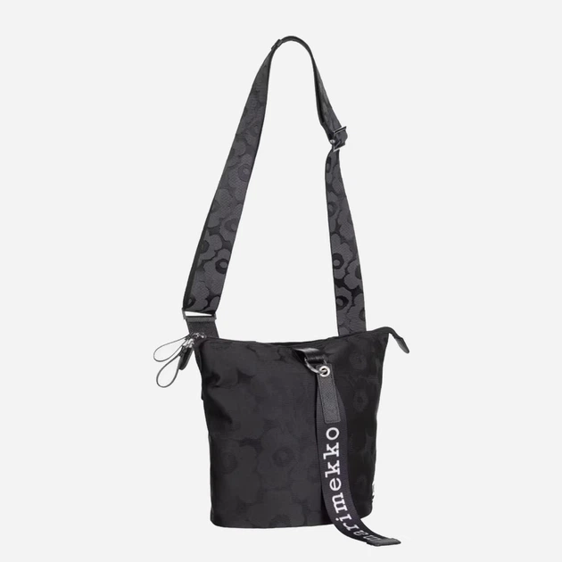 Сумка крос-боді через плече жіноча тканинна середня Marimekko 92227999 Чорна (800070306959) - зображення 4