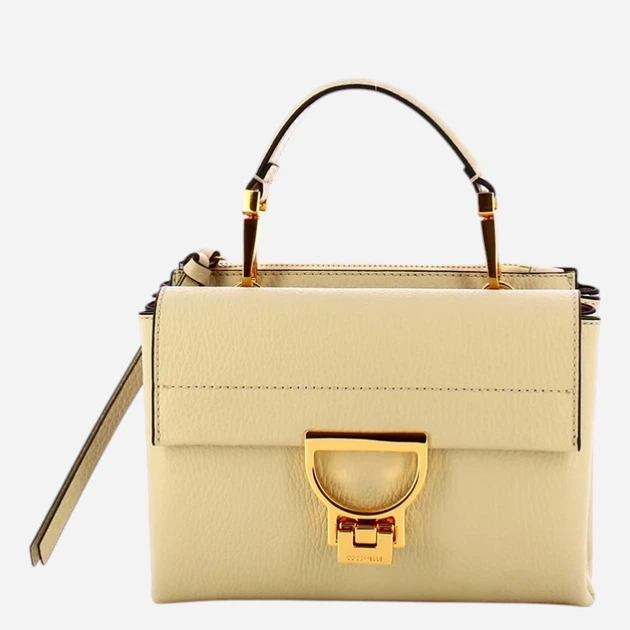 Torebka crossbody damska skórzana Coccinelle E1MD555B701-N64 Piaskowa (800070354168) - obraz 4
