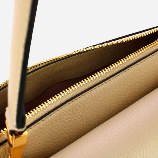 Сумка крос-боді через плече жіноча з натуральної шкіри середня Coccinelle E1MD5120801-N64 Пісочна (800070354166) - зображення 5