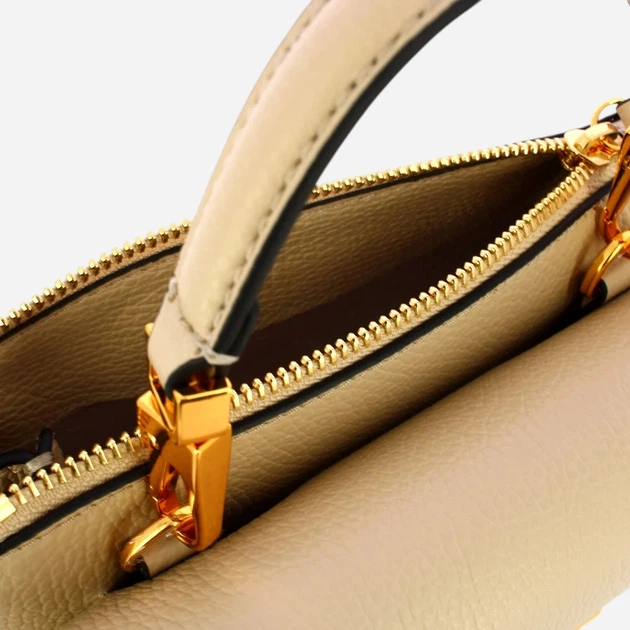 Torebka crossbody damska skórzana Coccinelle E1MD555B701-N64 Piaskowa (800070354168) - obraz 5