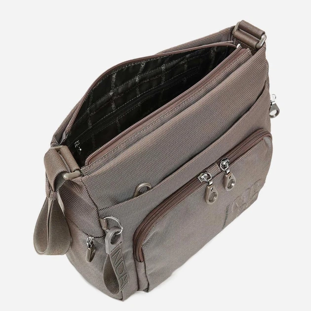 Сумка месенджер через плече жіноча тканинна Mandarina Duck P10QMT58-09K Бежева (800070357801) - зображення 4
