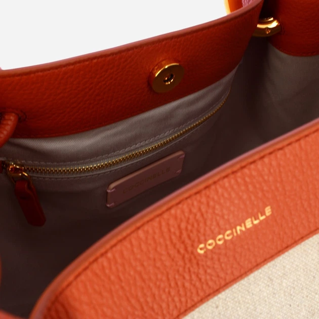 Сумка шопер жіноча тканинна Coccinelle E1U06110201-822 Бежева (800070354190) - зображення 4