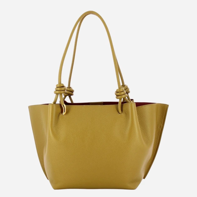 Torebka shopper damska skórzana Coccinelle E1U07110201-G43 Musztardowa (800070354188) - obraz 2