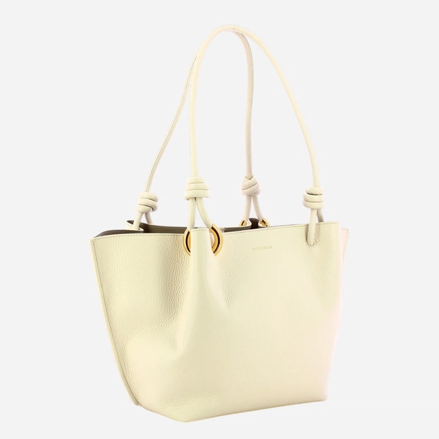 Torebka shopper damska skórzana Coccinelle E1U07110201-N17 Biała (800070354189) - obraz 3
