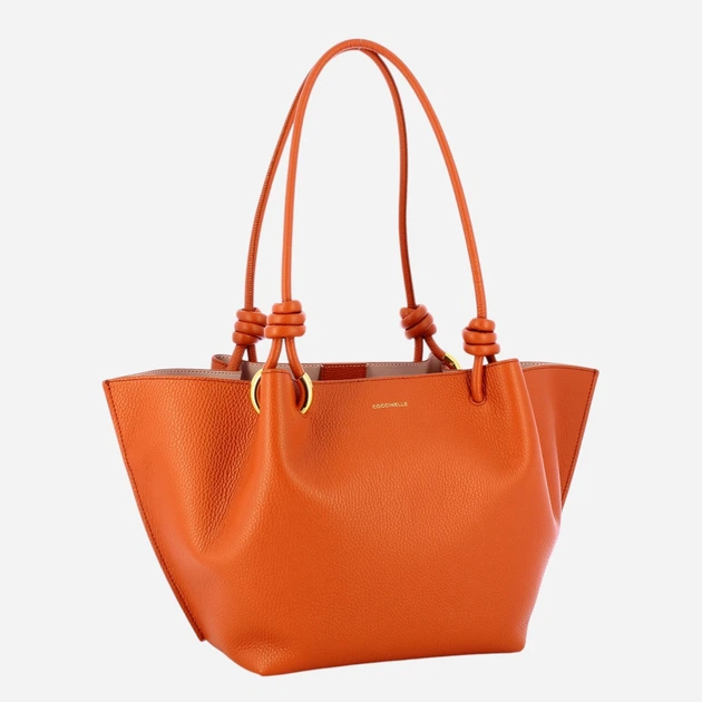 Torebka shopper damska skórzana Coccinelle E1U07110201-R41 Pomarańczowa (800070354192) - obraz 3