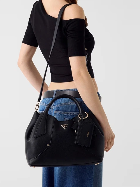 Torebka shopper damska duża Guess HWBG9914060-BLA Czarna (800070352366) - obraz 3