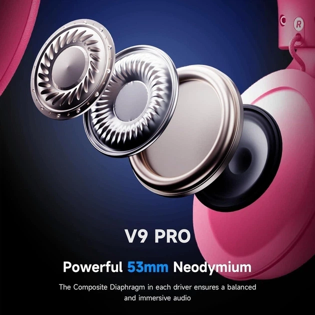 Наушники беспроводные MCHOSE V9 Pro Pink (6973654168805) - изображение 3