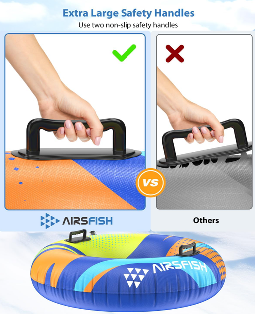 Надувной тюбинг Airfish для катания с горки, снежный тюбинг (snow tube) - Фото 3 Надувной тюбинг Airfish для катания с горки, снежный тюбинг (snow tube) - изображение 3