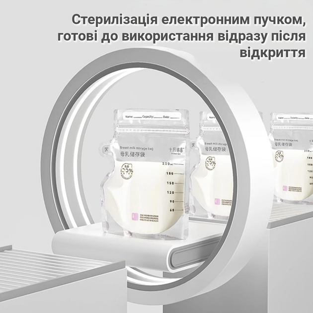 Пакети для зберігання та заморозки грудного молока з термоіндикатором 120 ml, 10 шт. - изображение 5
