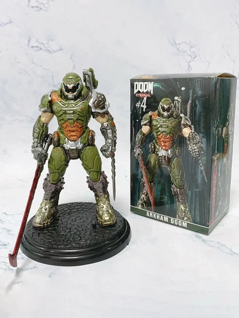 Коллекционная Игровая Фигурка Дум Doom Slayer Кат Рока пехотинец Doom Eternal 22 см - Фото 5 Коллекционная Игровая Фигурка Дум Doom Slayer Кат Рока пехотинец Doom Eternal 22 см - изображение 5