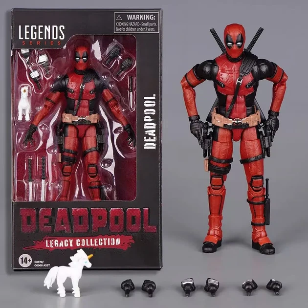 Коллекционная фигурка Дедпул 16 см Marvel Legends Legacy Collection Hasbro с аксессуарами и единорогом Deadpool - Фото 1 Коллекционная фигурка Дедпул 16 см Marvel Legends Legacy Collection Hasbro с аксессуарами и единорогом Deadpool - изображение 1