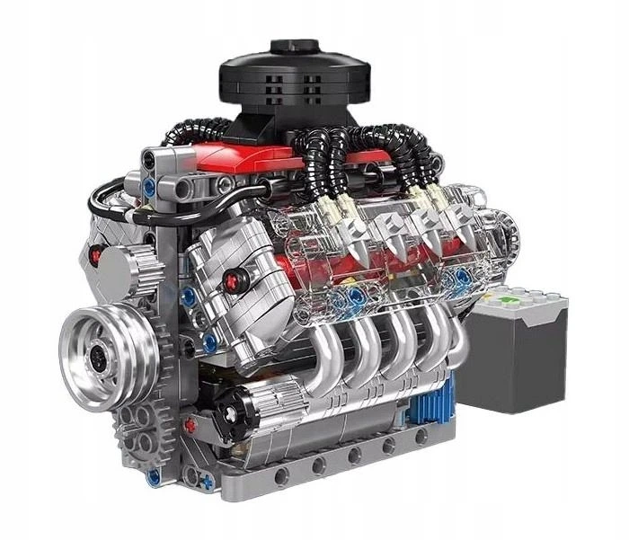 Моторизованный конструктор Chevrolet Chevy V8 LSX 454 (487 деталей) реалистичная модель автомобильного двигателя с коробочкой - Фото 8 Моторизованный конструктор Chevrolet Chevy V8 LSX 454 (487 деталей) реалистичная модель автомобильного двигателя с коробочкой - изображение 8
