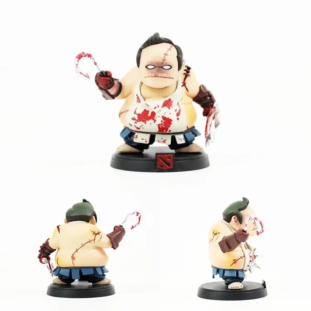 Коллекционная фигурка Пудж Pudge 9 см с подставкой герой Дота Dota 2 в детализированом исполнении - изображение 2
