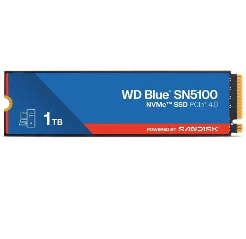 Твердотельный накопитель SSD 1Tb, Western Digital Blue SN5100, PCI-E 4.0 x4, M.2 (WDS100T5B0E) - Фото 1 Твердотельный накопитель SSD 1Tb, Western Digital Blue SN5100, PCI-E 4.0 x4, M.2 (WDS100T5B0E) - изображение 1
