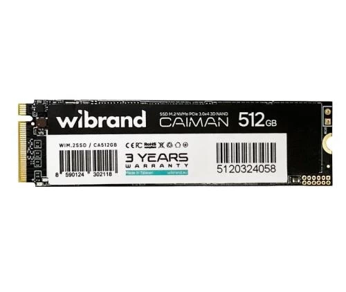 Твердотельный накопитель SSD 512Gb, Wibrand Caiman, PCI-E 3.0 x4, M.2 (WIM.2SSD/CA512GB) - Фото 1 Твердотельный накопитель SSD 512Gb, Wibrand Caiman, PCI-E 3.0 x4, M.2 (WIM.2SSD/CA512GB) - изображение 1