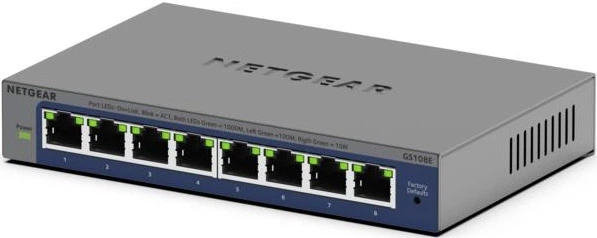 Przełącznik Netgear Switch GS108EP-100EUS Czarny - Zdjęcie 1 Przełącznik Netgear Switch GS108EP-100EUS Czarny - obraz 1