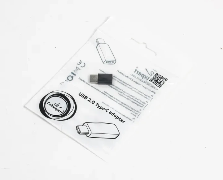 Перехідник USB Type-C – micro USB Cablexpert A-USB2-CMmF-01, адаптер для зарядки та синхронізації, чорний - зображення 2