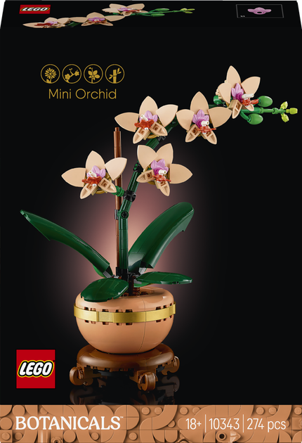Конструктор LEGO Botanicals Маленька орхідея 274 елементи (10343) - Фото 1 Конструктор LEGO Botanicals Маленька орхідея 274 елементи (10343) - зображення 1