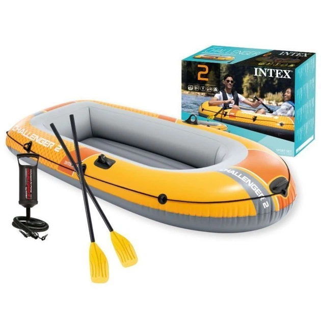 Ponton dmuchany Intex Challenger 2 2-osobowy 236 x 114 x 41 cm Żółto-szary 66312 (6941057430607) - obraz 2