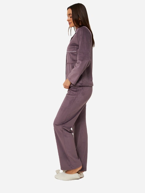 Пижама (рубашка + штаны) женская BARWA garments 0384/280 S Баклажановая (2113842801082) - Фото 4 Пижама (рубашка + штаны) женская BARWA garments 0384/280 S Баклажановая (2113842801082) - изображение 4