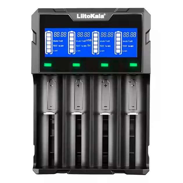 Зарядний пристрій LiitoKala Lii-K4, Power Bank, 18650, 26650, 21700, 26700, AA - Фото 1 Зарядний пристрій LiitoKala Lii-K4, Power Bank, 18650, 26650, 21700, 26700, AA - зображення 1