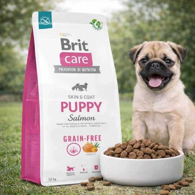 Сухой беззерновой корм Brit Care с лососем для щенков всех пород, 3 кг - изображение 2