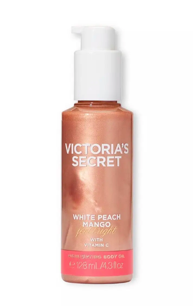 Масло с шимером для тела Victoria's Secret White Peach Mango Shimmer Body Oil 128 мл - Фото 1 Масло с шимером для тела Victoria's Secret White Peach Mango Shimmer Body Oil 128 мл - изображение 1