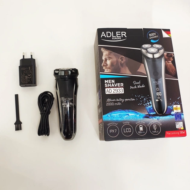 Электробритва для мужчин роторная Adler AD 2933 аккумуляторная 30 Вт - изображение 6