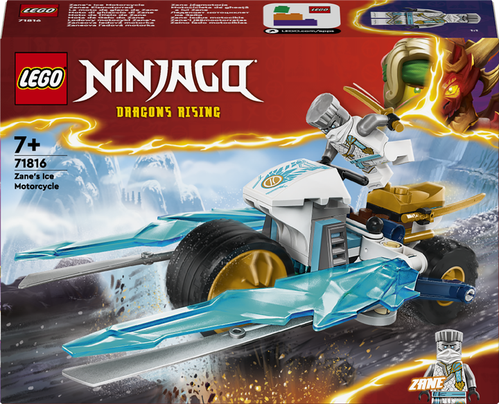 Zestaw klocków LEGO Ninjago Lodowy motocykl Zane’a 84 elementy (71816) - Zdjęcie 1 Zestaw klocków LEGO Ninjago Lodowy motocykl Zane’a 84 elementy (71816) - obraz 1