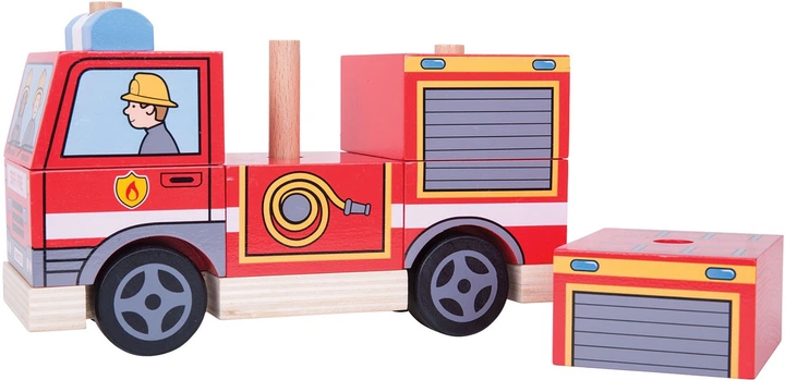 Ігра-пазл Bigjigs Toys Пожежна машина 2999512 (691621531266) - зображення 3
