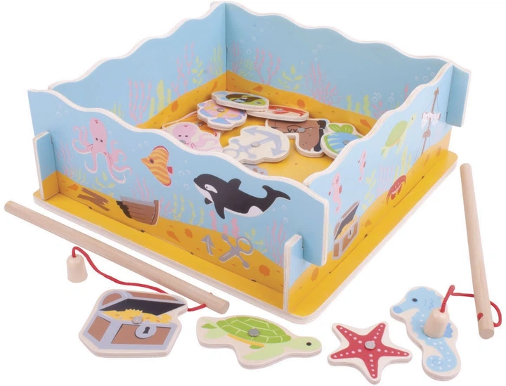 Ігровий набір Bigjigs Toys Магнітна риболовля 2999712 (691621197875) - зображення 3
