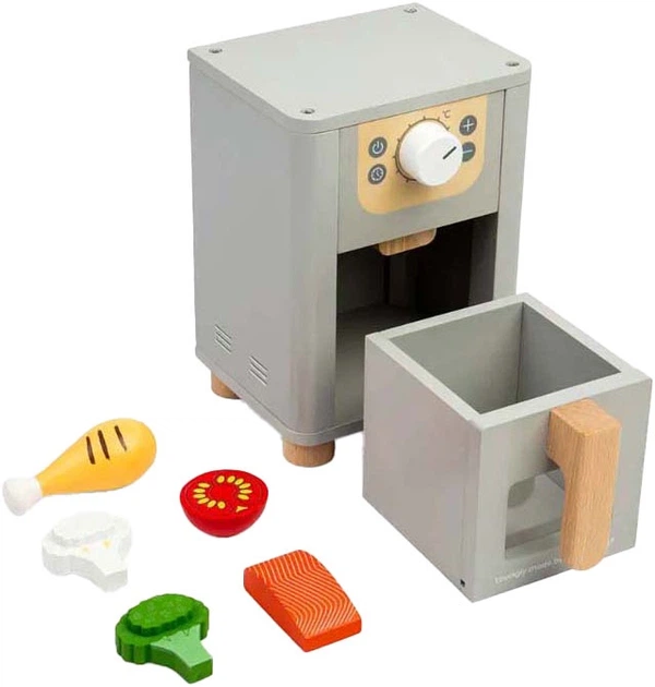 Ігровий набір Bigjigs Toys Airfryer 5 елементів (691621850831) - зображення 3