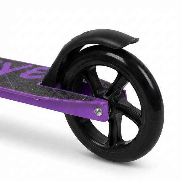 Самокат двухколесный складной BavarSport Active 2944 с LED колесами 145мм Purple-Black - изображение 5