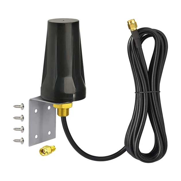 Внешняя антенна WiFi 4G 3G LTE универсальная 5dBi 698-5850MHz RP SMA Male папа 3 метра, корпусная всепогодная - Фото 2 Внешняя антенна WiFi 4G 3G LTE универсальная 5dBi 698-5850MHz RP SMA Male папа 3 метра, корпусная всепогодная - изображение 2