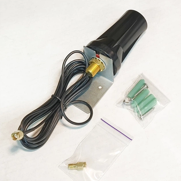 Внешняя антенна WiFi 4G 3G LTE универсальная 5dBi 698-5850MHz RP SMA Male папа 3 метра, корпусная всепогодная - Фото 8 Внешняя антенна WiFi 4G 3G LTE универсальная 5dBi 698-5850MHz RP SMA Male папа 3 метра, корпусная всепогодная - изображение 8