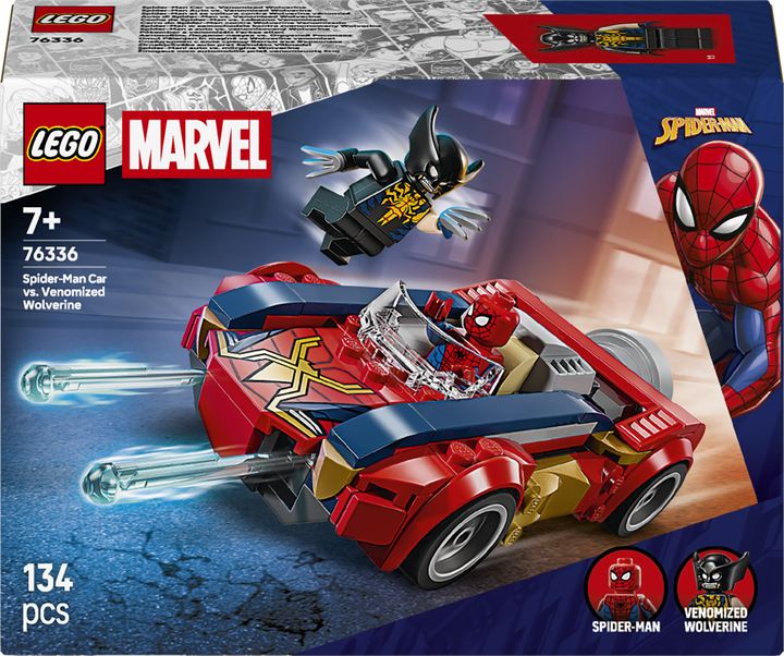 Конструктор LEGO Super Heroes Marvel Автомобіль Людини-павука vs. Отруєний Росомаха 134 елементи (76336) - Фото 1 Конструктор LEGO Super Heroes Marvel Автомобіль Людини-павука vs. Отруєний Росомаха 134 елементи (76336) - зображення 1