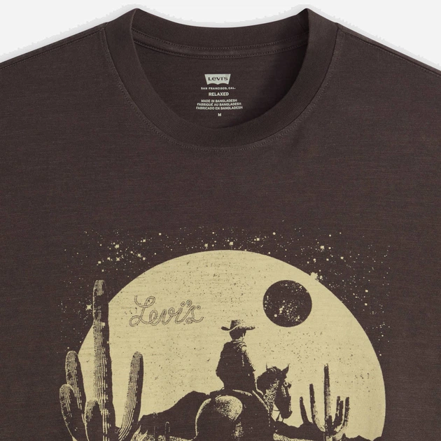 Футболка хлопковая длинная мужская Levi`s 624933482 XL Серая с принтом (1159857842) - Фото 6 Футболка хлопковая длинная мужская Levi`s 624933482 XL Серая с принтом (1159857842) - изображение 6