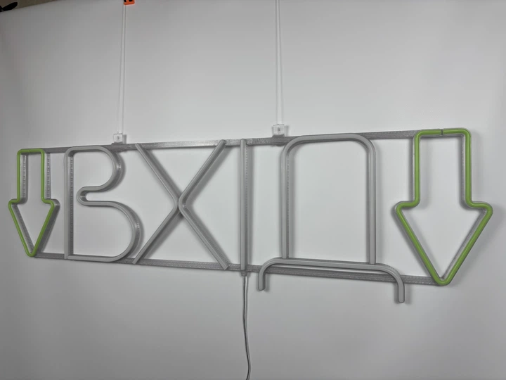 Неоновая вывеска Вход стрелочки 1000x280 Комбинированный - Фото 6 Неоновая вывеска Вход стрелочки 1000x280 Комбинированный - изображение 6