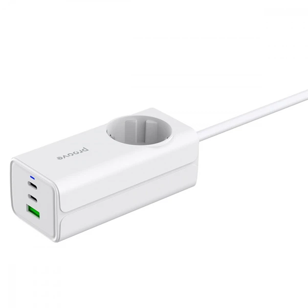 Мережевий фільтр Proove Power Strip PD-02 65W (2 Type-C + 1USB) white - зображення 3