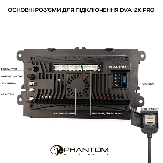 мультимедійна система PHANTOM DVA-2K9 Pro 4G 360° 4+64 VW Universal - зображення 4